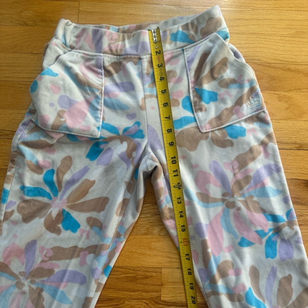 Juicy Couture Velour Floral Wide Leg Lounge Pants - Picture 9 of 10